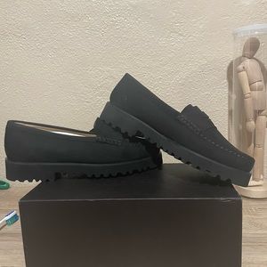 Ron White Rita Nubuck Penny Loafers Onyx